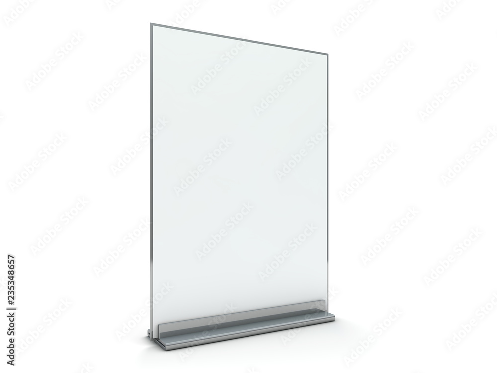 Stand for booklets with white sheets of paper. Mockup. 3D Stand for booklets with white sheets of paper. Mockup. 3D
