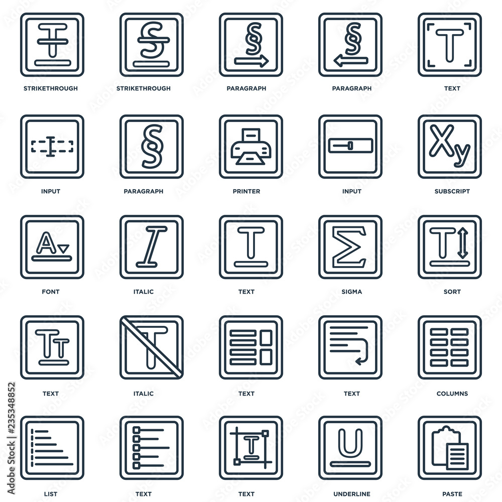 Set Of 25 Universal Editable Icons. Includes Elements Such As Pa Set Of 25 Universal Editable Icons. Includes Elements Such As Pa