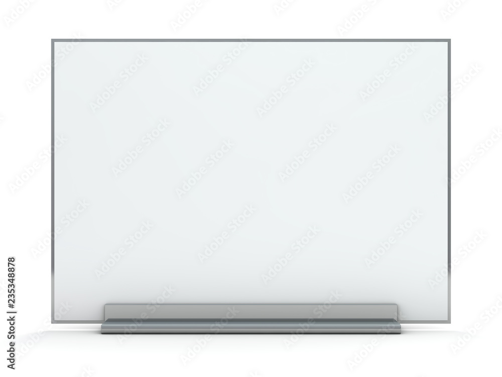 Stand for booklets with white sheets of paper. Mockup. 3D