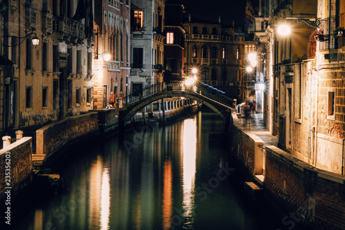 small canal in Venice at night © Naya