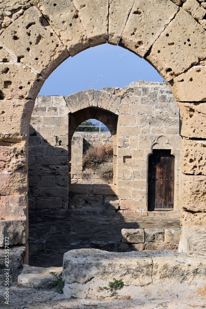 Ruins of an ancient castle(fragment). Kyrenia castle.The Turkish Republic Of Northern Cyprus
