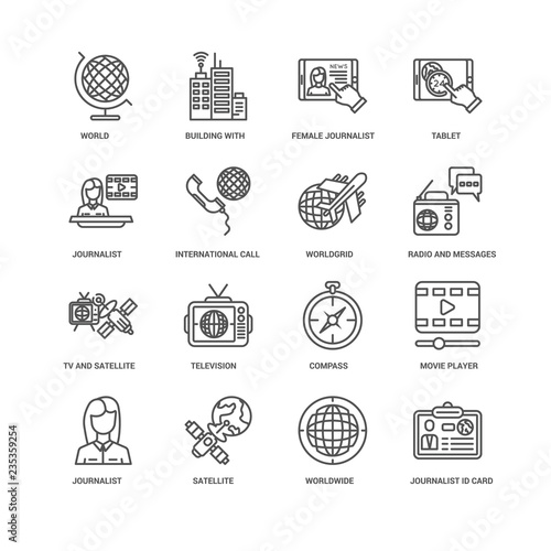 Simple Set of 16 Vector Line Icon. Contains such Icons as undefi