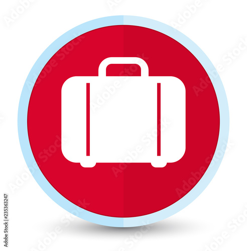 Bag icon flat prime red round button