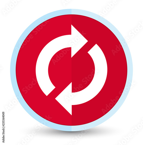Update icon flat prime red round button