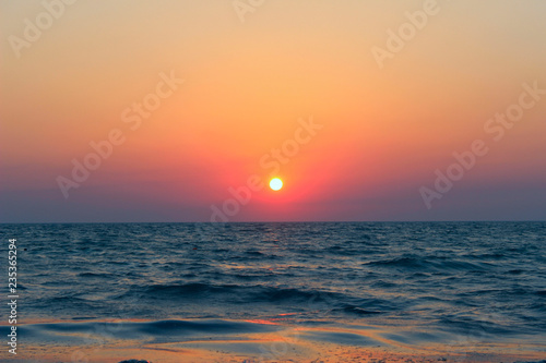 Beautiful Nature Background. Ocean View. Wonderful Sunrise. Sea Background. Nature  Travel Concept.  