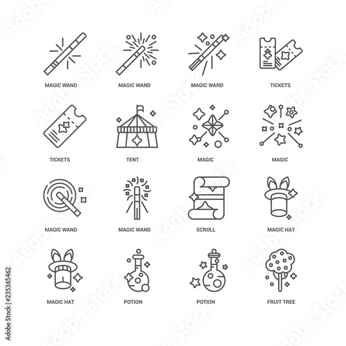 Simple Set of 16 Vector Line Icon. Contains such Icons as Fruit