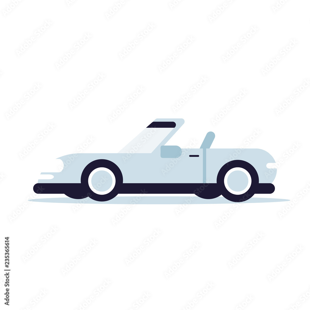 Flat illustration small car, vector