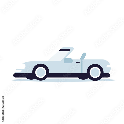 Flat illustration small car  vector