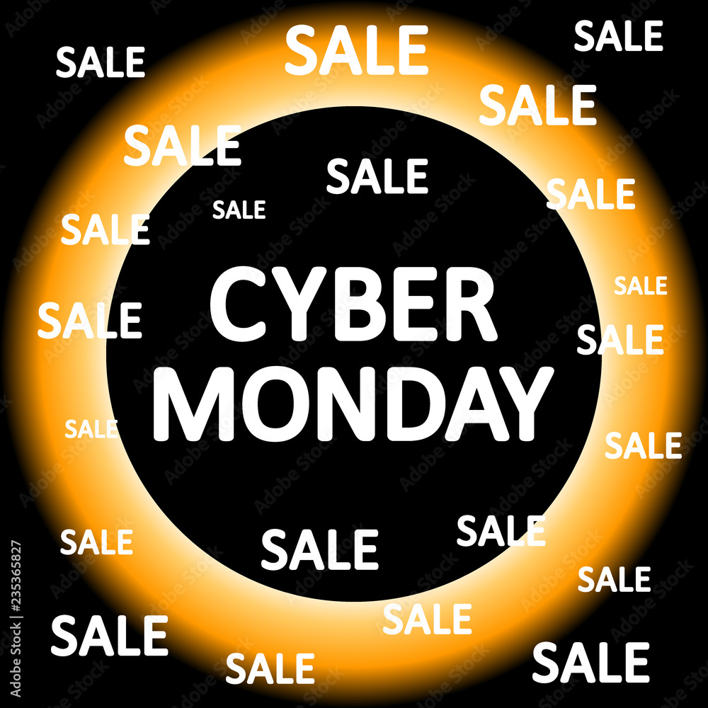 Obraz premium Cyber monday background.