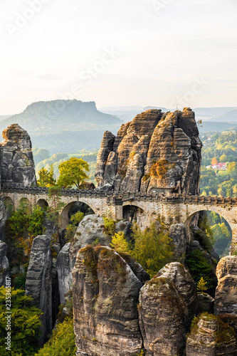 Sächsische Schweiz, Basteibrücke zum Sonnenaufgang