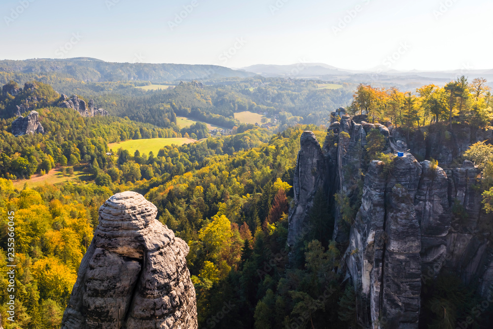 Deutschland, Sachsen, Sächsische Schweiz, Blick vom Ferdinandstein