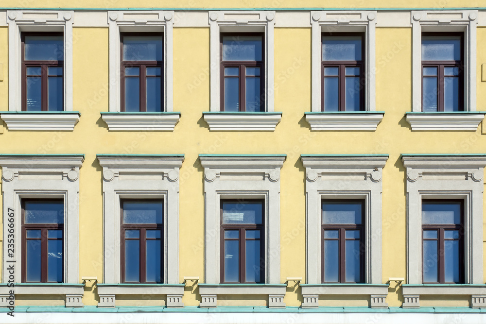 Yellow facade, Moscow, Russia