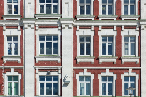 Red brick facade, Moscow, Russia