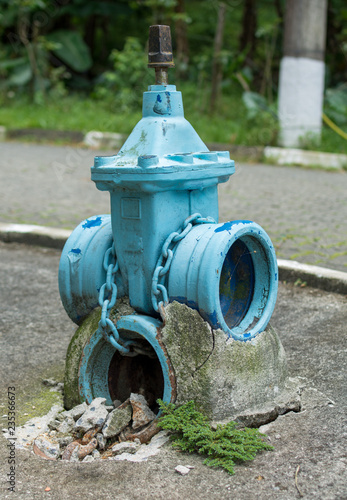 Wallpaper Mural Blue hydrant Torontodigital.ca