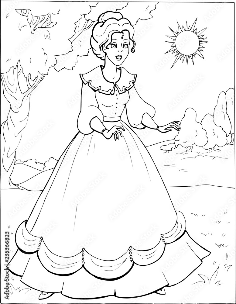 Coloring the Beautiful Princess 24 Coloring the Beautiful Princess 24