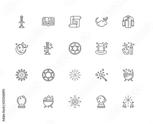 Simple Set of 20 Vector Line Icon. Contains such Icons as Firewo