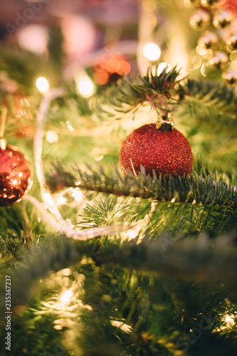 Close-Up Of Decorated Christmas Tree