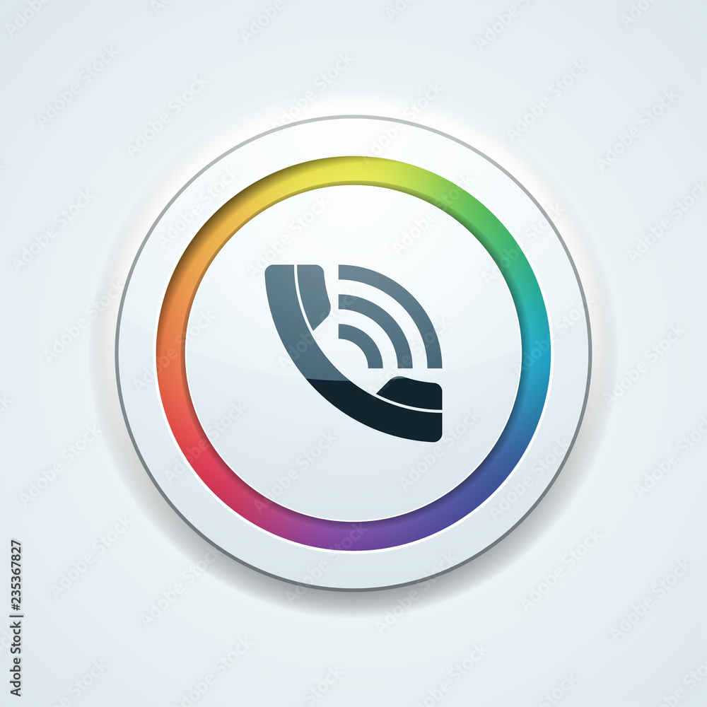 Contact Call Phone button illustration Contact Call Phone button illustration