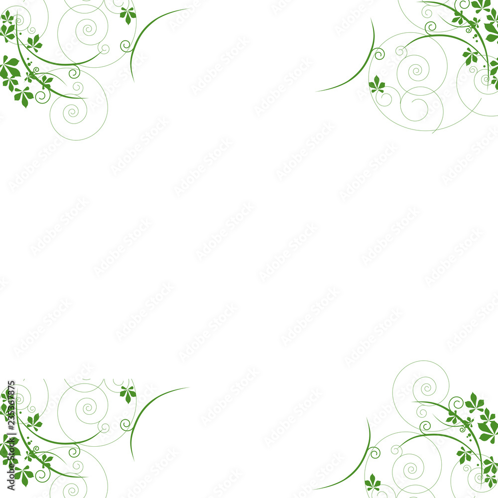 abstract floral background with flowers and leaves, 