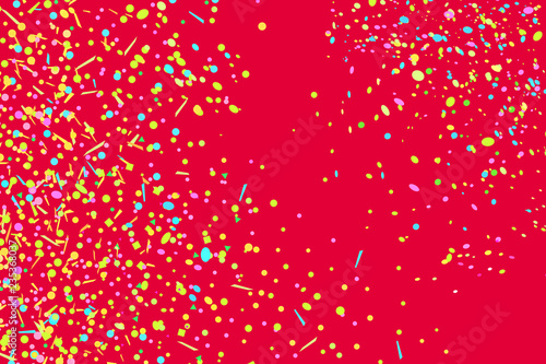 Multicolored confetti. Colorful festive texture with colored glitters. Geometric holiday background. Image for banners, posters and flyers. Greeting cards