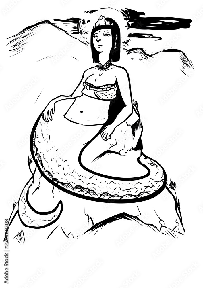 Obraz premium Illustration of Naga