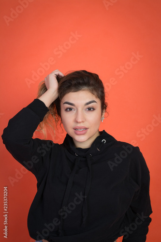 lovely young girl posing in the studio © bisonov