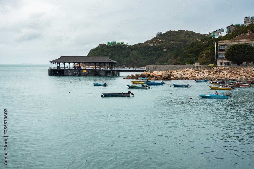 Stanley Bay and the Blake Pier. Stanley, Hong Kong Island, Hong Kong, January 2018 Stanley Bay and the Blake Pier. Stanley, Hong Kong Island, Hong Kong, January 2018