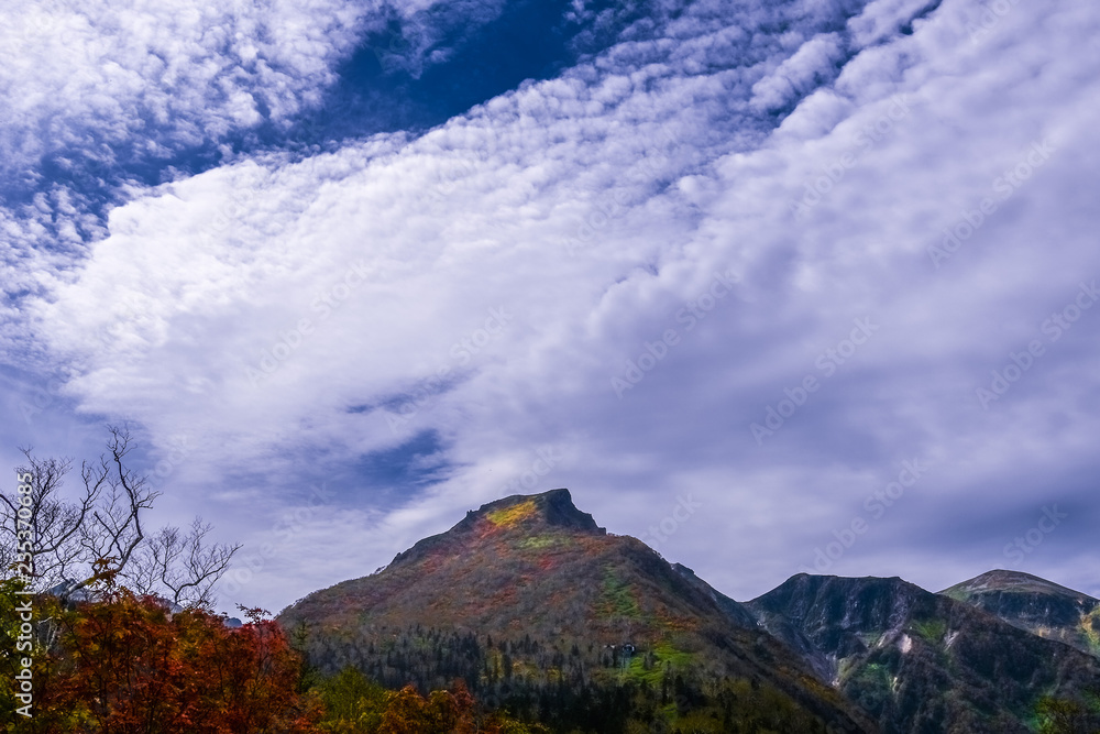 Fototapeta premium 日本、北海道、大雪山、黒岳と紅葉、雄大な自然と絶景、秋