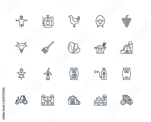 Set Of 20 Universal Editable Icons. Includes Elements Such As Tr