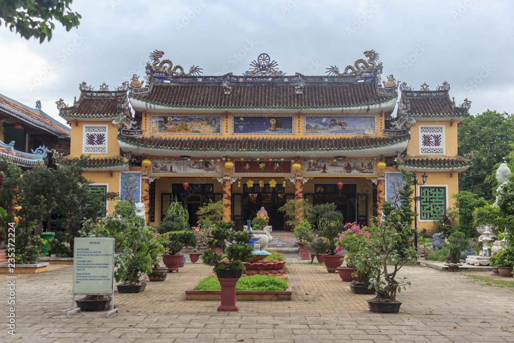 traditional colorful temple in hoi an, vietnam traditional colorful temple in hoi an, vietnam