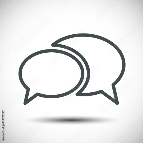 Communication icons in a pair, chat sign - for stock