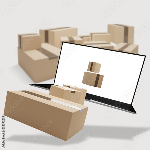 delivery packages computer ...