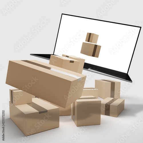 delivery packages computer ...