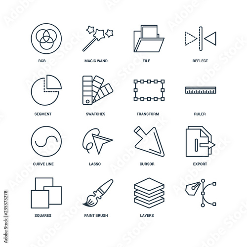 Set Of 16 Universal Editable Icons. Includes Elements Such As, L