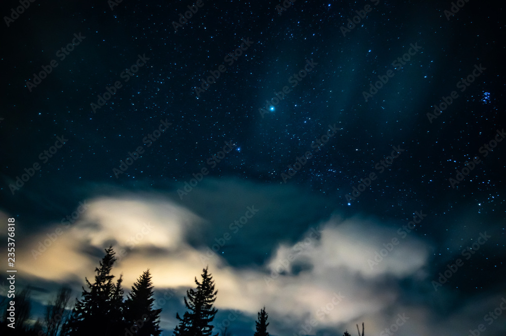 Fototapeta premium Starry night in the Carpathians