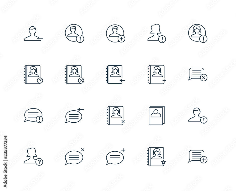 Fototapeta premium Set Of 20 Universal Editable Icons. Includes Elements Such As Sp