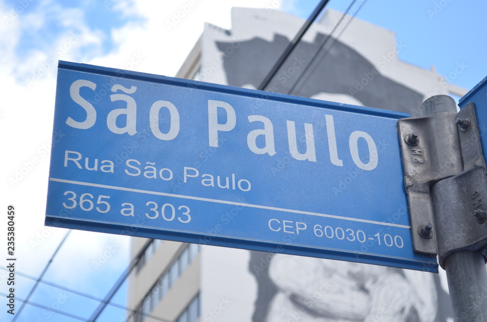road sign in Fortaleza city