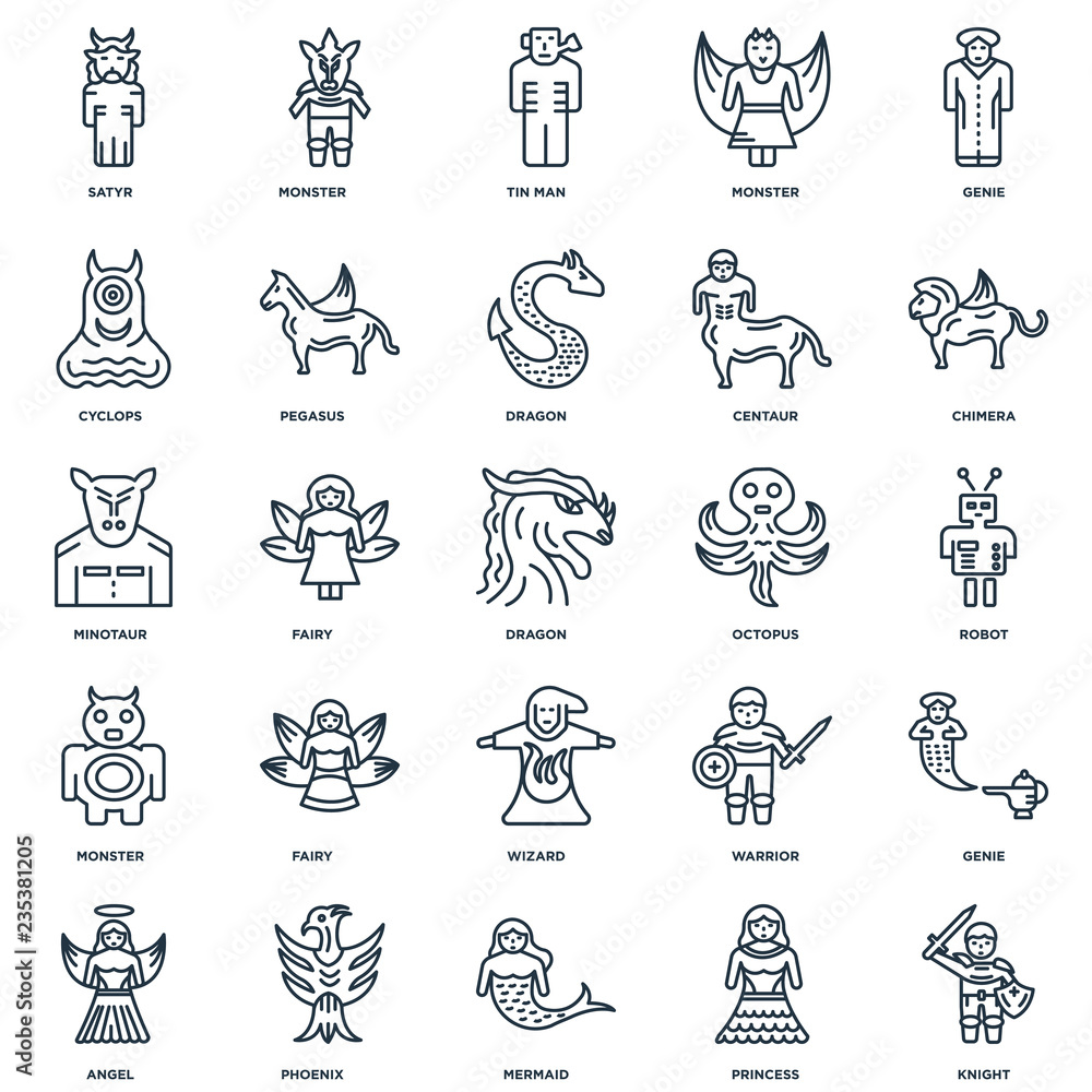 Set Of 25 Universal Editable Icons. Includes Elements Such As Kn
