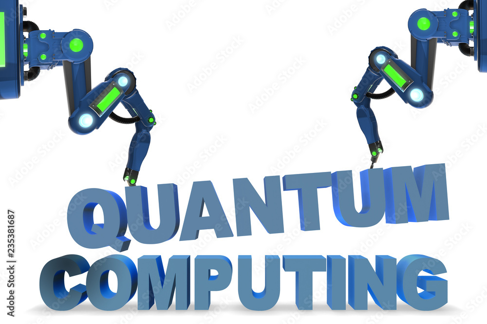 Quantum computing concept - 3d rendering