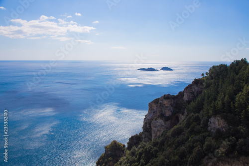 the rocky coast of Positano