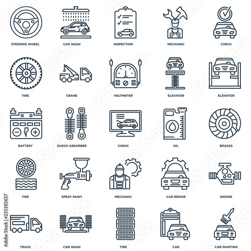 Set Of 25 Universal Editable Icons. Includes Elements Such As Ca