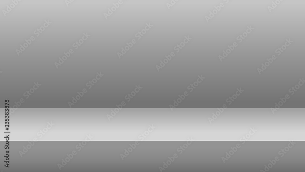 Vector illustration, grey studio table room for display of content or products, mock up 3D stage. Vector illustration, grey studio table room for display of content or products, mock up 3D stage.