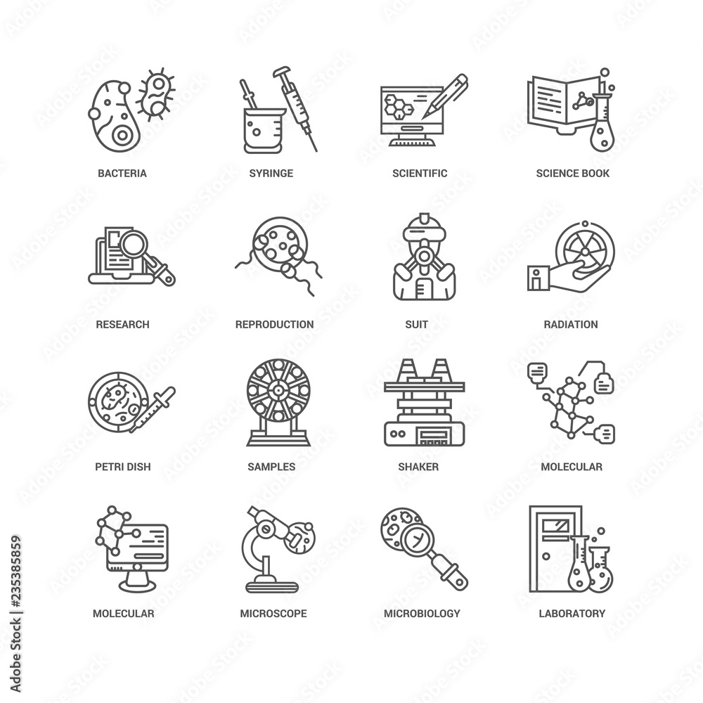 Simple Set of 16 Vector Line Icon. Contains such Icons as Labora Simple Set of 16 Vector Line Icon. Contains such Icons as Labora