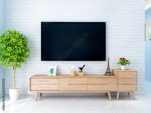 Modern Nordic style family living room decoration design
