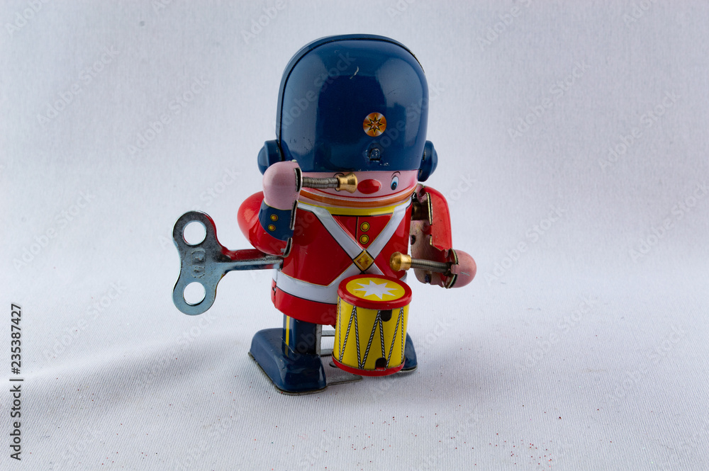 Windup metal toy soldier