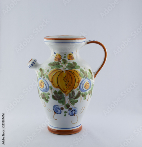 Water jug with spout Italian porcelain