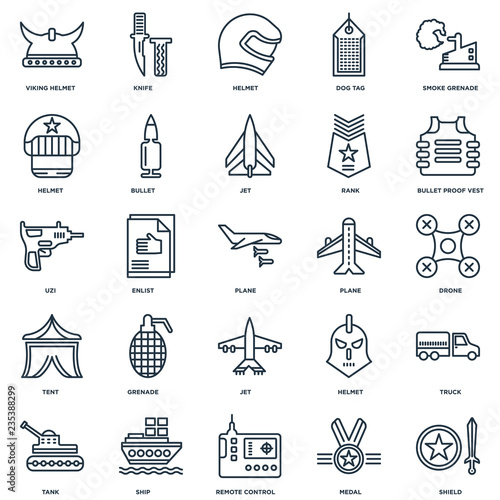 Set Of 25 Universal Editable Icons. Includes Elements Such As Sh