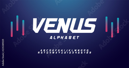 sport modern alphabet fonts. typography font  uppercase regular and italic technology concept design. vector illustration