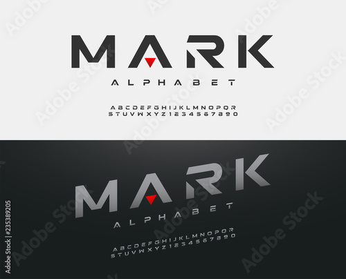 sport modern alphabet font. typography fonts  uppercase regular and italic technology concept design. vector illustration