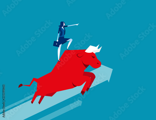 The Manager. Concept business vector illustration. Leadership, Successful, Achievement.